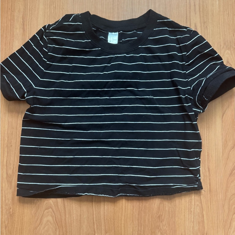 Black and White Striped T-Shirt